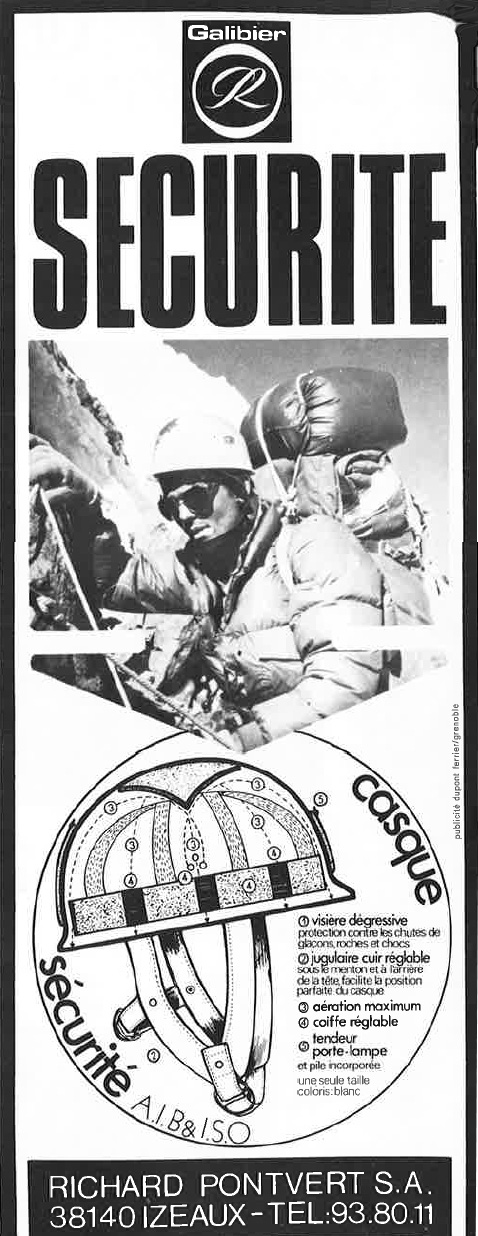 casque Galibier : publicité 1976 casque Galibier : publicité 1976